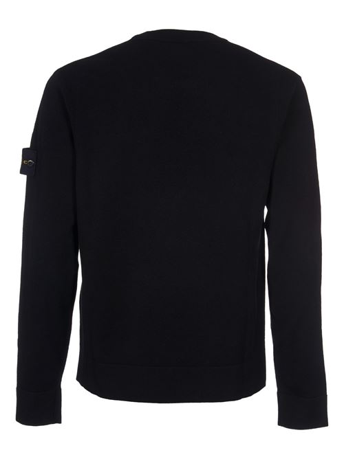 Black RWS Stretch Wool Sweater STONE ISLAND | 8115526A1V0029